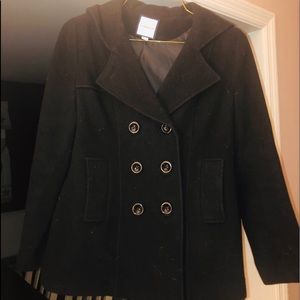 Woman’s black pea coat